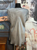Top Viskose & Seide Ärmel Spitze + SIZE grau