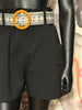 Short taille haute noir