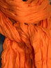 Foulard froissé uni 100% coton abricot