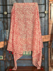 Foulard coloré tons blanc & rouge 100% coton