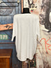 T-shirt tunique + size col V "SOHO New York" blanc