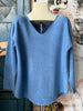 Weicher Pullover in Hellblau