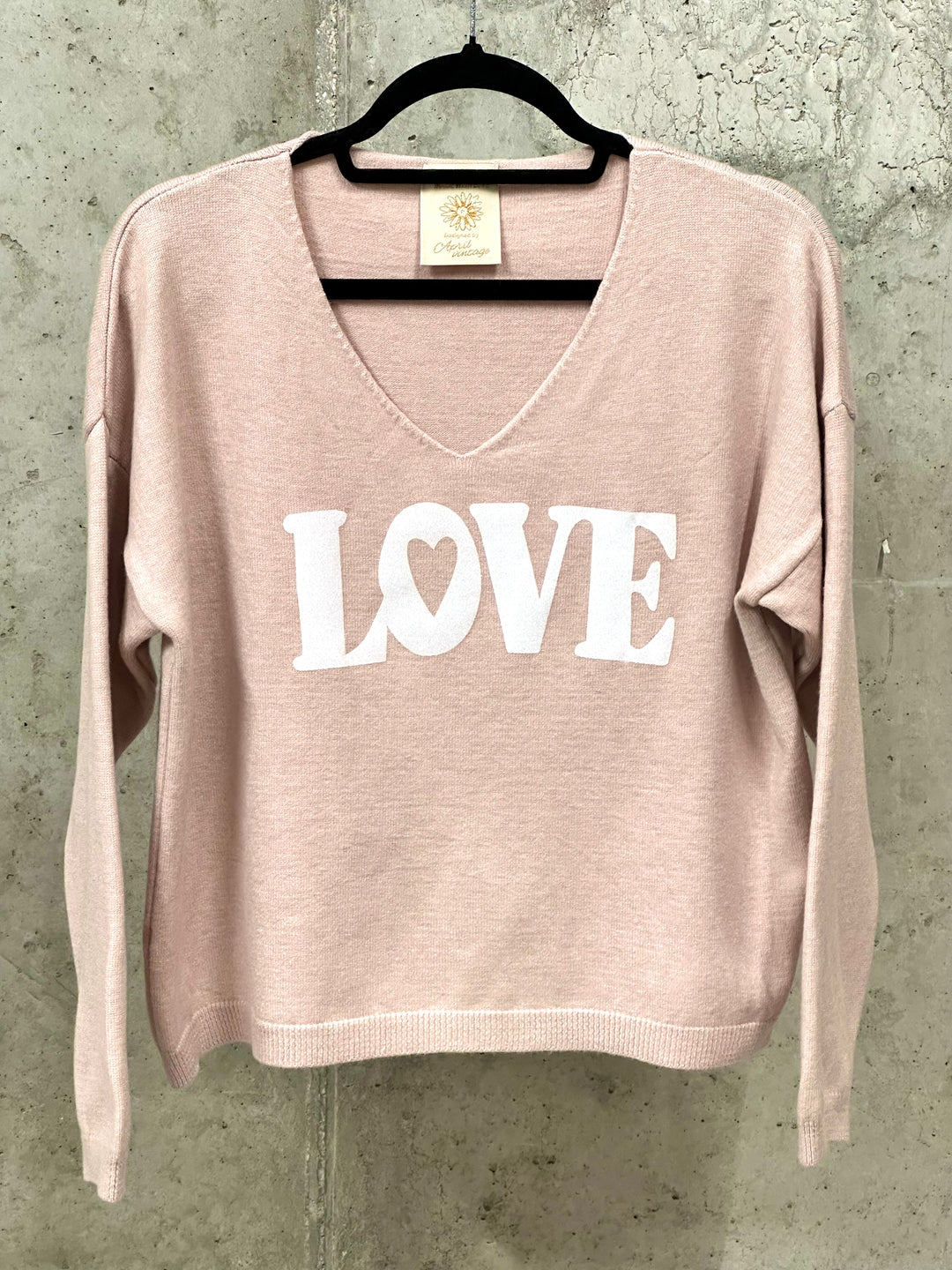 Pullover „LOVE” mit V-Ausschnitt 36/42 MADE IN ITALY