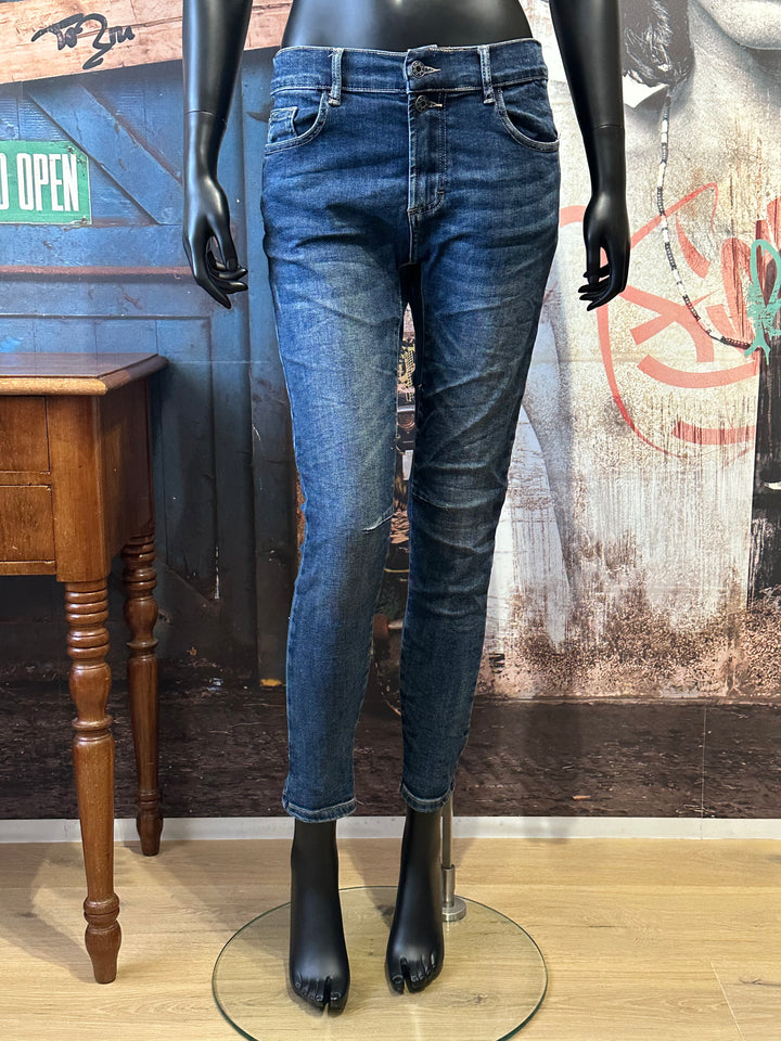 Stretch-Jeans mit elastischem Bund blue stone used