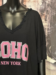 T-shirt tunique + size col V 