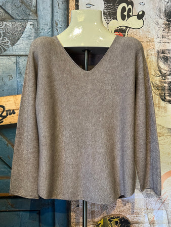 Weicher Pullover in Taupe