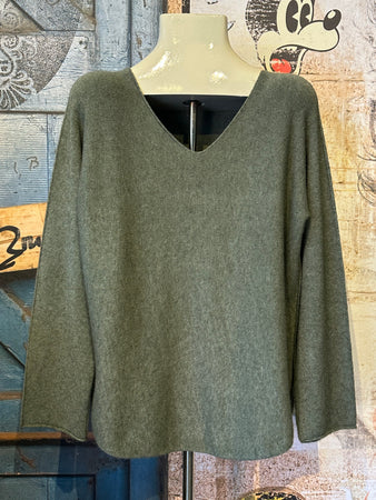 Weicher Pullover in Khaki